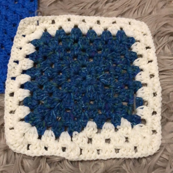 Set of 2-Handmade Crocheted Squares-10x10 - Picture 7 of 13